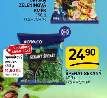 ŠPENÁT SEKANÝ 400 g