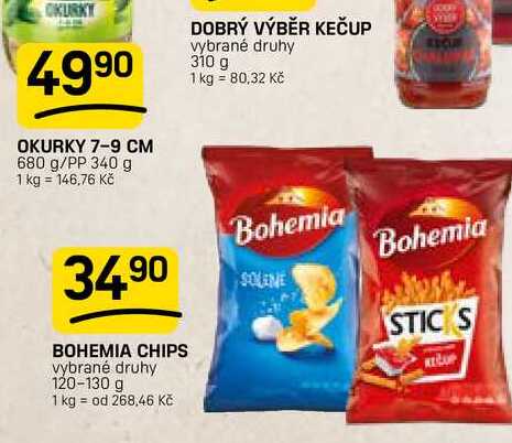 BOHEMIA CHIPS vybrané druhy 120-130 g