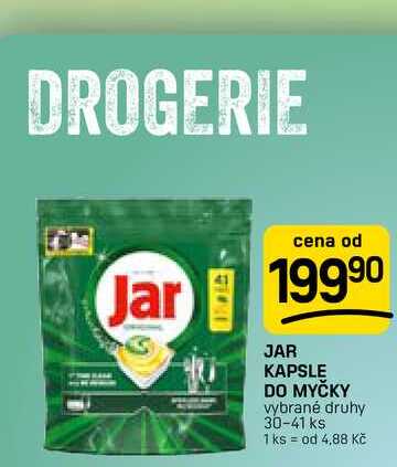 JAR KAPSLE DO MYČKY vybrané druhy 30-41 ks