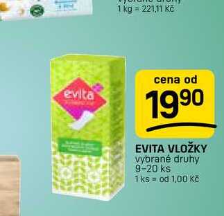 EVITA VLOŽKY vybrané druhy 9-20 ks FLOP