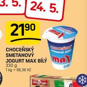 CHOCEŇSKÝ SMETANOVÝ JOGURT MAX BÍLÝ 330g