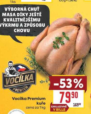 Vocilka Premium kuře cena za 1 kg