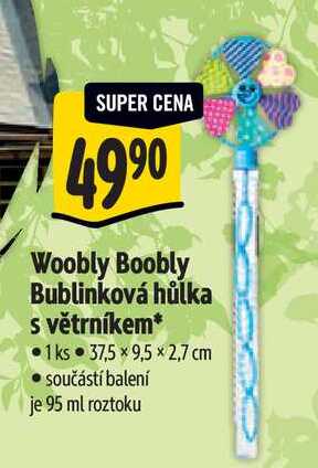 Woobly Boobly Bublinková hůlka s větrníkem*, 1ks Albert