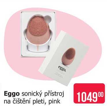 Eggo sonický přístroj na čištění pleti, pink