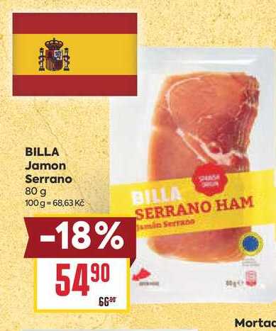 BILLA Jamon Serrano 80 g