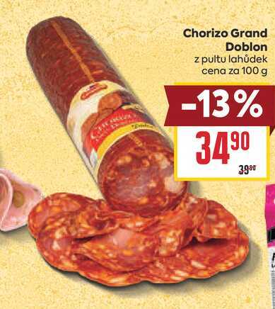 Chorizo Grand Doblon z pultu lahůdek cena za 100 g