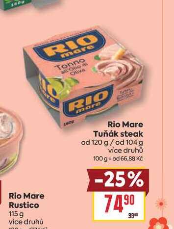  Rio Mare Tuňák steak od 120 g/ od 104 g 