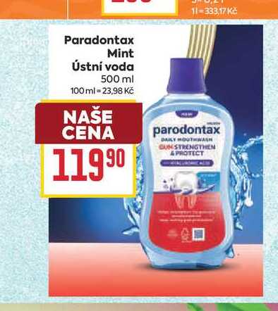 Paradontax Mint Ústní voda 500 ml BILLA
