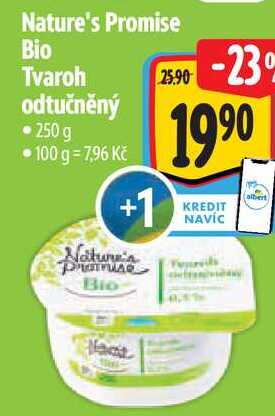 Nature's Promise Bio Tvaroh odtučněný, 250 g