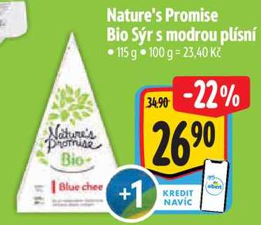Nature's Promise Bio Sýr s modrou plísní, 115 g