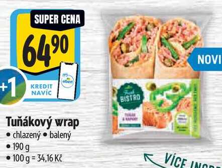 Tuňákový wrap, 190 g