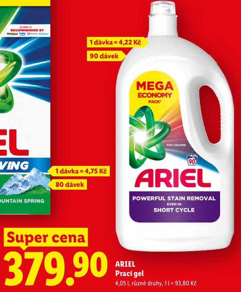 ARIEL Prací gel, 90 PD Lidl