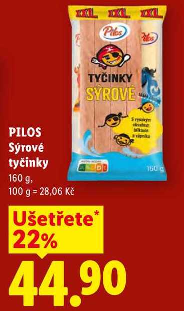 PILOS Sýrové tyčinky, 160 g