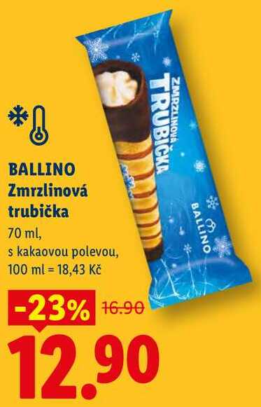 BALLINO Zmrzlinová trubička, 70 ml