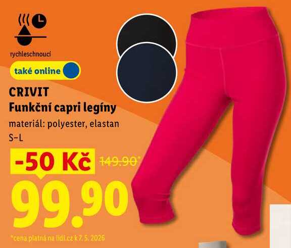 CRIVIT Funkční capri legíny