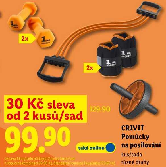 CRIVIT Pomůcky na posilování, kus/sada
