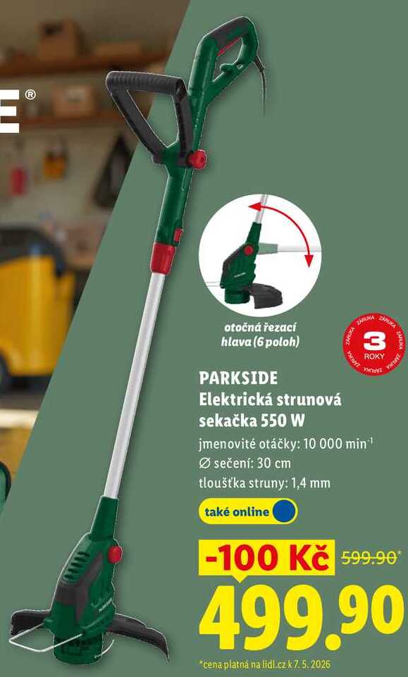 PARKSIDE Elektrická strunová sekačka 550 W