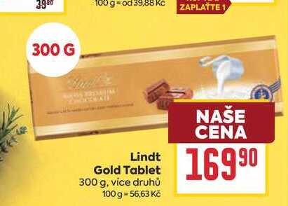 Lindt Gold Tablet 300 g