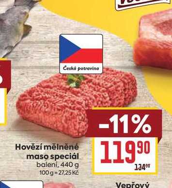 Hovězí mělněné maso speciál balení, 440 g