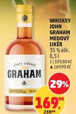 WHISKEY JOHN GRAHAM MEDOVÝ LIKÉR 0,5 l
