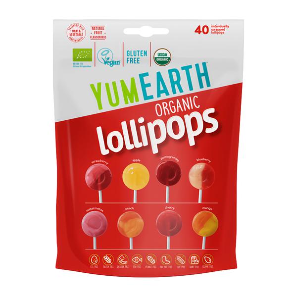 YumEarth BIO Ovocná lízátka - Mix 8 příchutí, 40ks Košík.cz