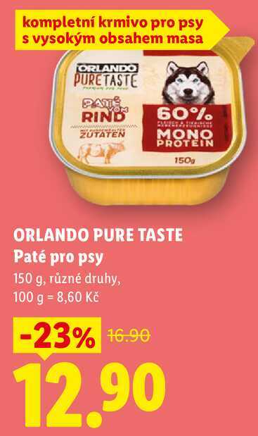 ORLANDO PURE TASTE Paté pro psy, 150 g