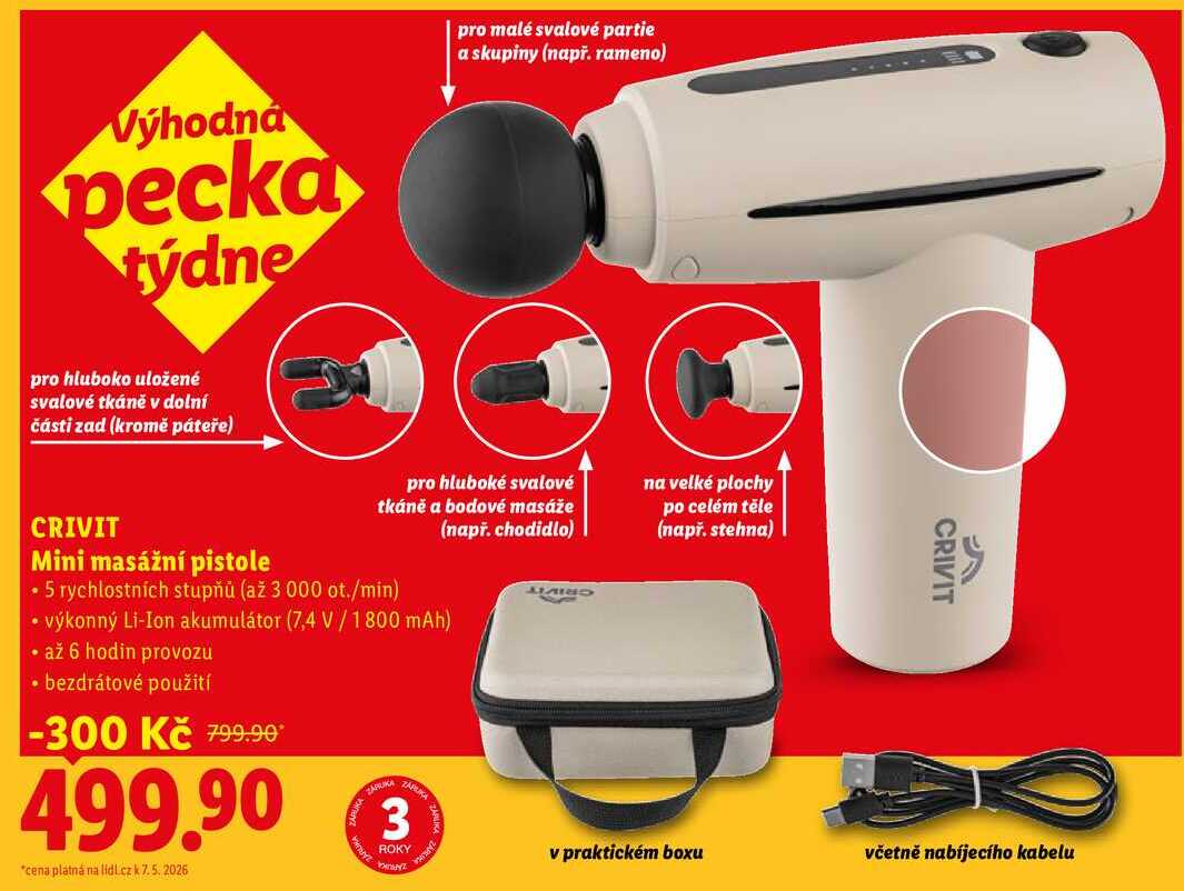 CRIVIT Mini masážní pistole Lidl