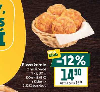 Pizza žemle z naši pece 1 ks, 80 g