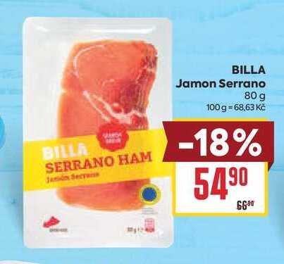 BILLA Jamon Serrano 80 g