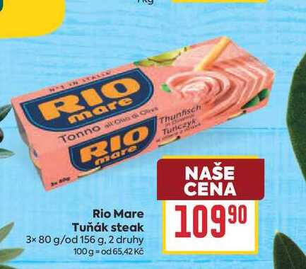 Rio Mare Tuňák steak 3x 80 g/od 156 g