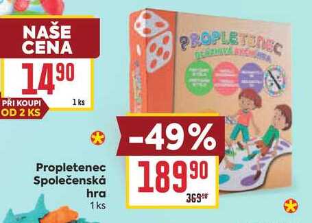 Propletenec Společenská hra 1ks BILLA