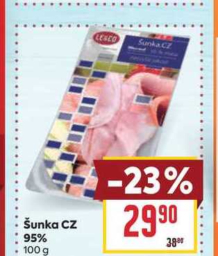 Šunka CZ 95% 100 g