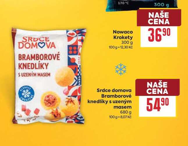 Srdce domova Bramborové knedlíky s uzeným masem 680 g