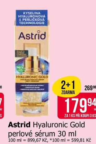 Astrid Hyaluronic Gold perlové sérum 30 ml Teta drogerie