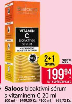 Saloos bioaktivní sérum s vitamínem C 20 ml Teta drogerie
