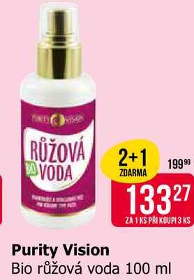 Purity Vision Bio růžová voda 100 ml Teta drogerie