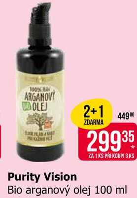Purity Vision Bio arganový olej 100 ml Teta drogerie