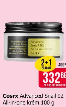 Cosrx Advanced Snail 92 All-in-one krém 100 g Teta drogerie