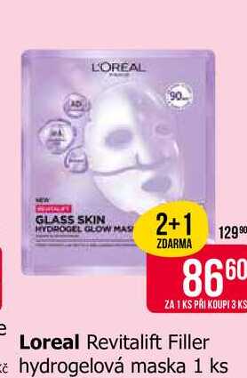 Loreal Revitalift Filler hydrogelová maska 1 ks Teta drogerie