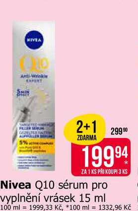 Nivea Q10 sérum pro vyplnění vrásek 15 ml Teta drogerie
