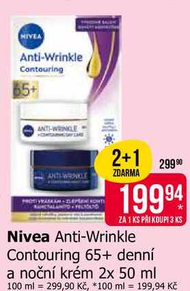 Nivea Anti-Wrinkle Contouring 65+ denní a noční krém 2x 50 ml Teta drogerie