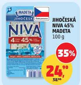 JIHOČESKÁ NIVA 45% MADETA, 100 g