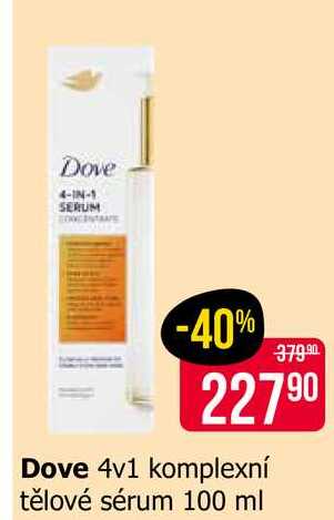 Dove 4v1 komplexní tělové sérum 100 ml Teta drogerie