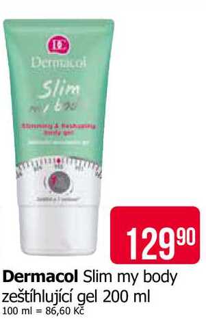 Dermacol Slim my body zeštíhlující gel 200 ml Teta drogerie