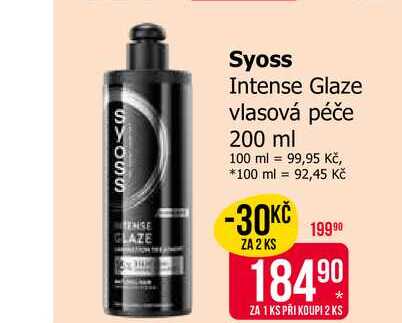 Syoss Intense Glaze vlasová péče 200 ml Teta drogerie