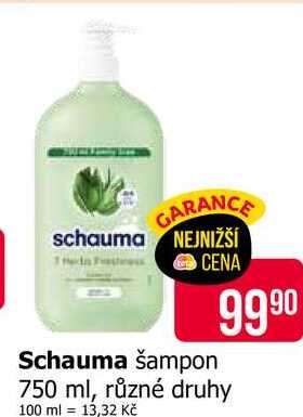 Schauma šampon na vlasy 750ml, různé druhy