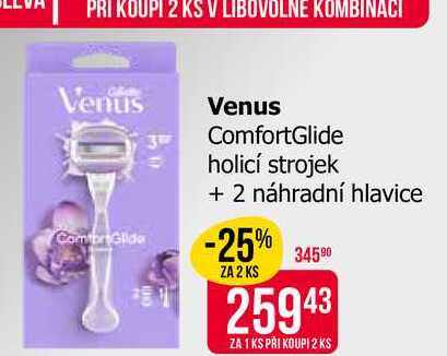 Venus ComfortGlide holicí strojek + 2 náhradní hlavice Teta drogerie