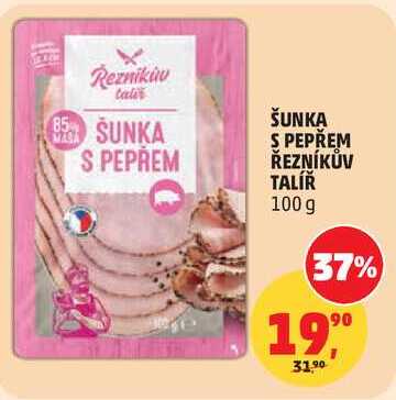 ŠUNKA $ PEPŘEM ŘEZNÍKŮV TALÍŘ, 100 g