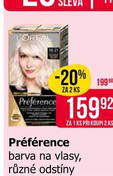L'Oréal Paris Préférence barva na vlasy, vybrané druhy Teta drogerie