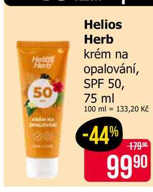 Helios Herb krém na opalování, SPF 50, 75 ml Teta drogerie